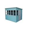 Shire Sun Pent 8x6 Ft Pent Shiplap Wooden 7 Windows Shed With Floor
