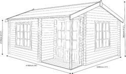Shire Twyford 14x17 Toughened Glass Apex Tongue & Groove Wooden Cabin - Base Not Included -Hozelock Shop shire twyford 14x17 toughened glass apex tongue groove wooden cabin base not included5019804036141 01t