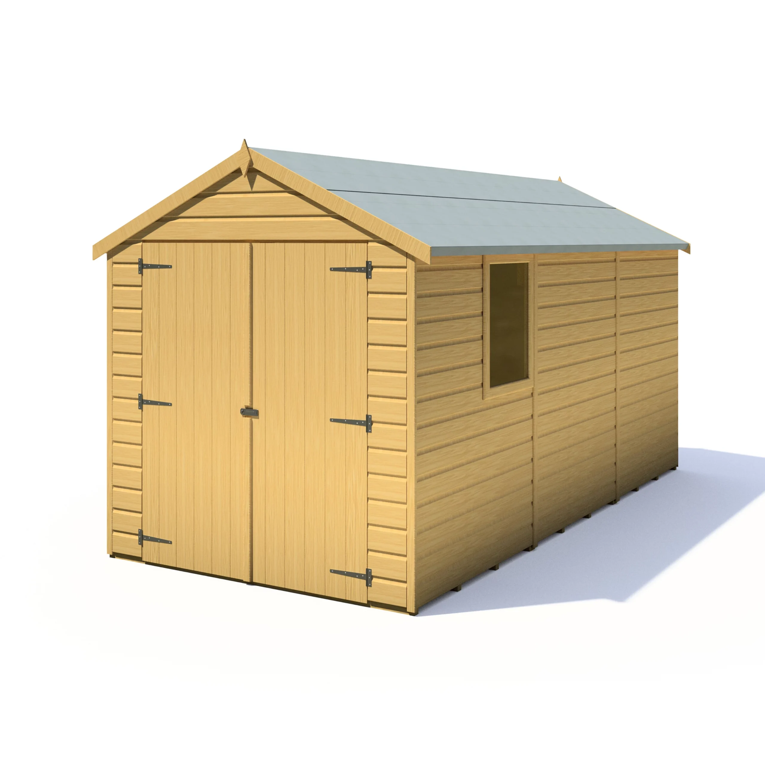 Shire Warwick 12x6 Ft Apex Shiplap Wooden 2 Door Shed With Floor - Assembly Service Included 1 Shire Warwick 12x6 Ft Apex Shiplap Wooden 2 Door Shed With Floor - Assembly Service Included