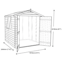 Shire Warwick 8x6 Ft Apex Shiplap Wooden Shed With Floor - Assembly Service Included -Hozelock Shop shire warwick 8x6 ft apex shiplap wooden shed with floor assembly service included5019804112258 04t
