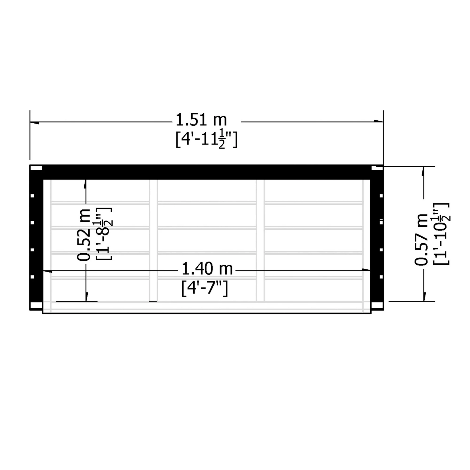 Shire Wooden 5x2 Log Store 4 Shire Wooden 5x2 Log Store - Image 4