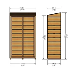Shire Wooden Tall Log Store -Hozelock Shop shire wooden tall log store5060490131221 01t bq