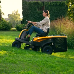 Stiga Battery-powered Ride-on Lawnmower 48V -Hozelock Shop stiga battery powered ride on lawnmower 48v8008984852570 01i