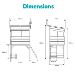 TP Toys 8x7 Tree Top Timber Tower Slide Playhouse Assembly Required -Hozelock Shop tp toys 8x7 tree top timber tower slide playhouse assembly required5021854803543 01t bq