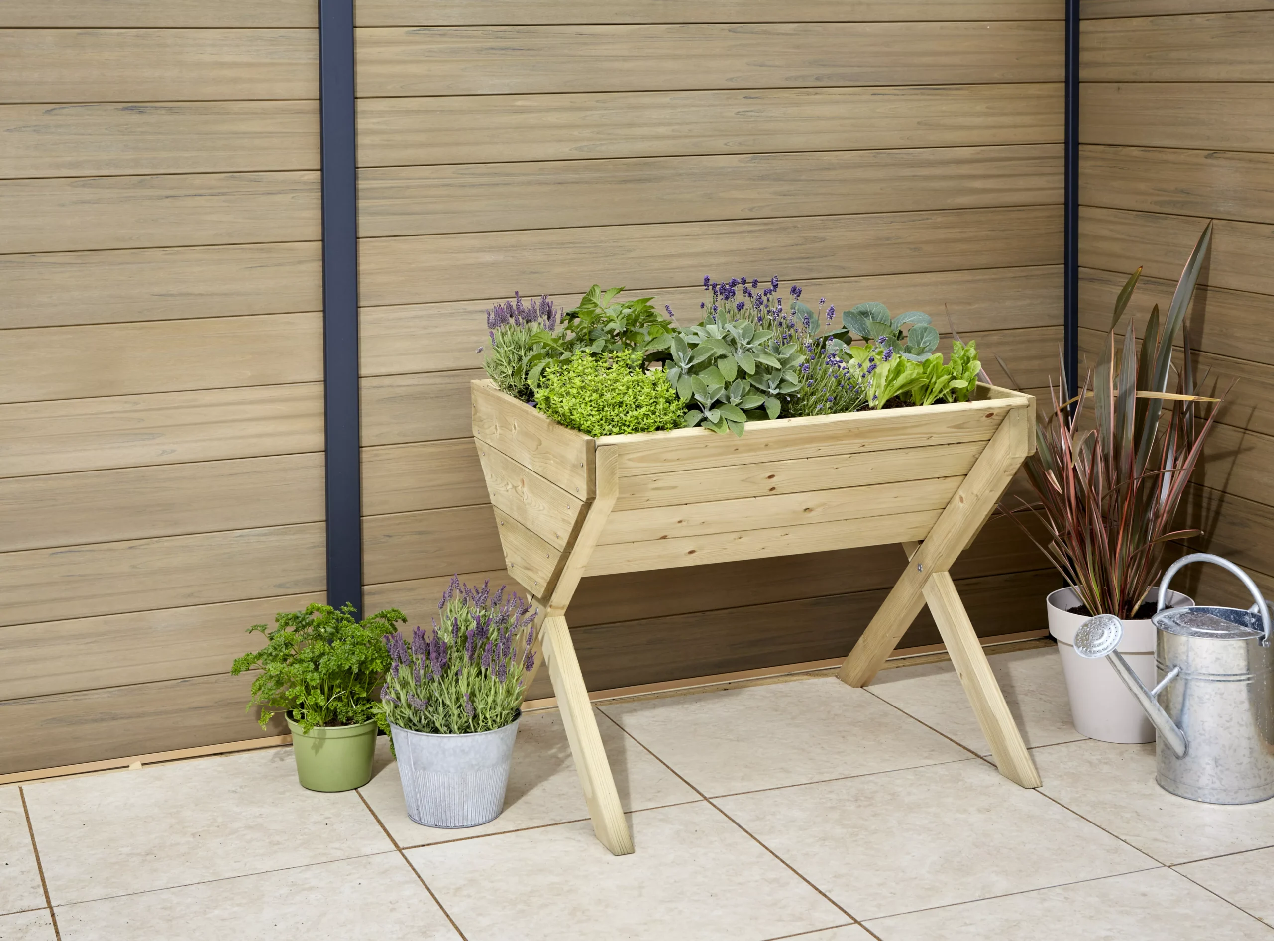 Verve 930mmx690mm Wood Rectangular Raised Bed Kit 0.64m² 4 Verve 930mmx690mm Wood Rectangular Raised Bed Kit 0.64m² - Image 4