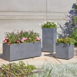 Verve Durdica Dark Grey Plastic Rectangular Trough -Hozelock Shop verve durdica dark grey plastic rectangular trough3663602700234 03bq