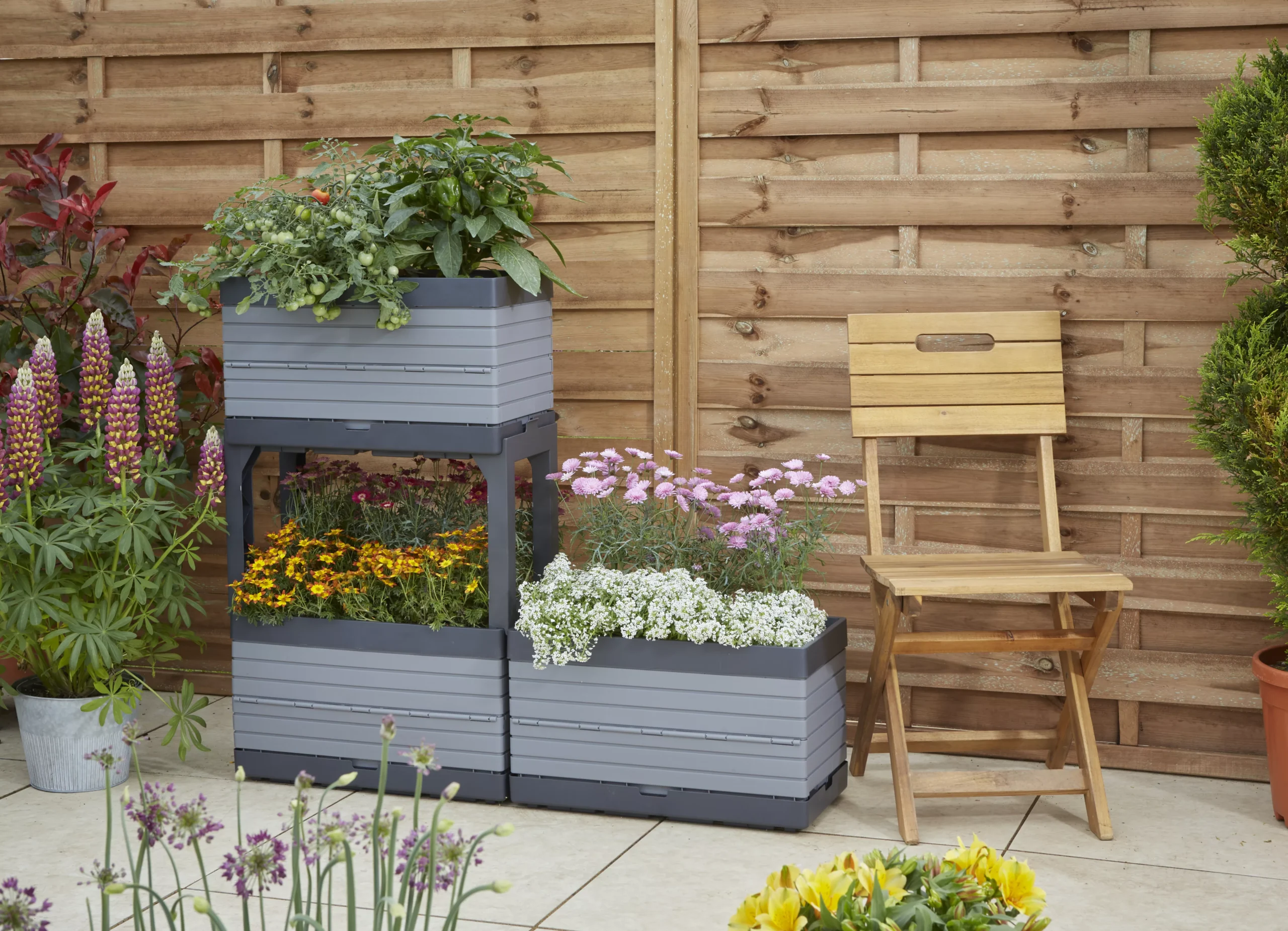 Verve Grey Rectangular Planter, Set 9 Verve Grey Rectangular Planter, Set - Image 9