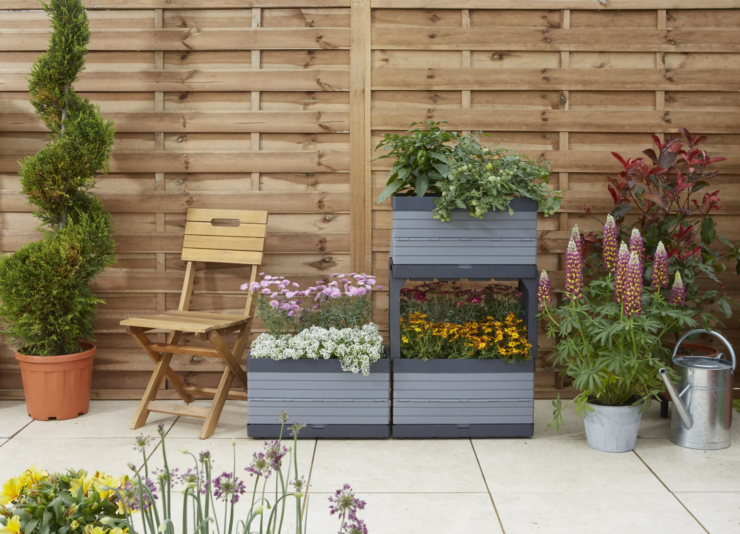 Verve Grey Rectangular Planter, Set 8 Verve Grey Rectangular Planter, Set - Image 8