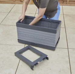 Verve Grey Rectangular Planter, Set 14 Verve Grey Rectangular Planter, Set -Hozelock Shop verve grey rectangular planter set5059340328881 22i