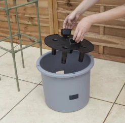 Verve Grey Round Planter -Hozelock Shop verve grey round planter5059340328898 05i