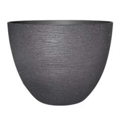 Verve Momoka Grey Polypropylene Round Plant Pot (Dia)30cm