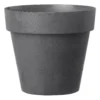 Verve Nurgul Dark Grey Polypropylene (PP) Circular Plant Pot (Dia)58cm