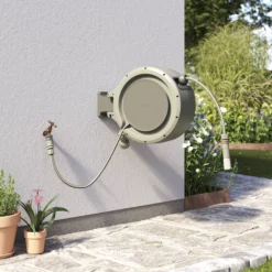 Verve Wall-mounted Manual Hose Reel Set (L)25m -Hozelock Shop verve wall mounted manual hose reel set l 25m5059340250991 01i