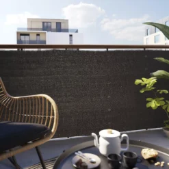 Woven Breeze Grey High-density Polyethylene (HDPE) & Woven Fibre Garden Screen (H)1m (W)3m -Hozelock Shop woven breeze grey high density polyethylene hdpe woven fibre garden screen h 1m w 3m5059340672359 01i